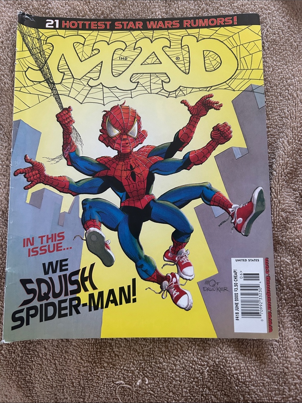 MAD Magazine #418 a spoof on a comic inspired Spider-Man on the cover